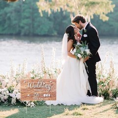 Wedding Direction Signs Kit Double Sided Elegant Plastic Arrow Signage Set New