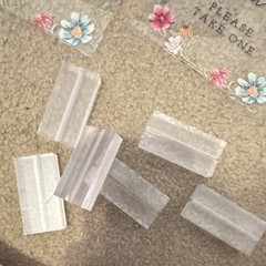 Acrylic Floral Table Signs Set of 6 with Holders, Reusable, Clear