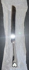 Lenox Wedding Promises Silver Cake Knife & Server Set Heart Handle Glossy Finish