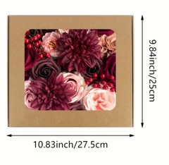 Artificial Flowers Medium Size, Red/Pink Roses – Wedding Flowers/Decor, box