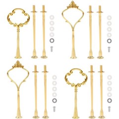 4 Set of 3 Tier Cake Plate Stand Handle Hardware, 2 Styles Tiered Fruit5726