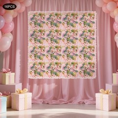16* Flower Wall Panels, Artificial Flowers Wall Decoration For Party Decoration