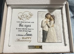 Nowizen 40th Wedding Anniversary Keepsake Box w/ 4×6 Photo Frame
