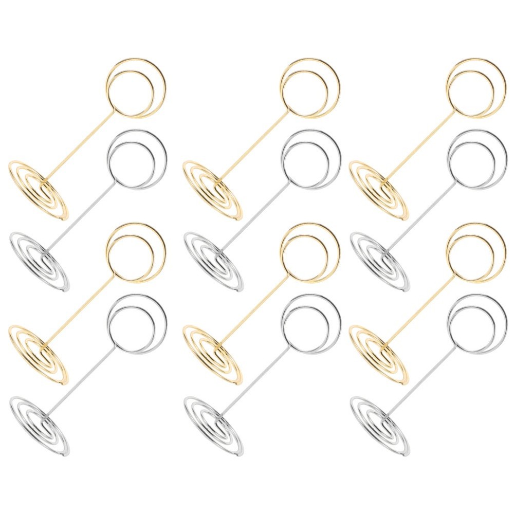 12Pcs Assorted Color Table Number Stands for Wedding Photo Memo Card Display