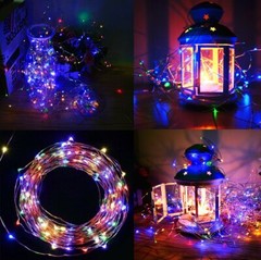 100 LEDs 10M Solar Waterproof LED Copper Wire String Light Wedding Xmas Decor SS