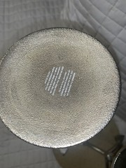 West Elm Set/2 WROUGHT ALUMINUM CANDLE STAND CANDLE HOLDER PILLER 18.5” & 12”