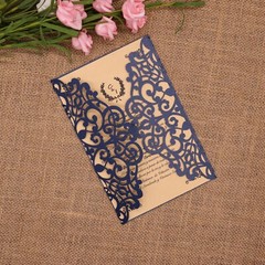 25/50/100pcs Personalized Laser Cut Printing Wedding Invitation Cards Cover Sets