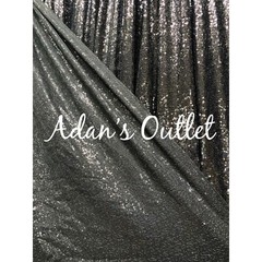 (6) Black 4x7ft Sequined Backdrop Curtain Wedding Party Booth Decorations