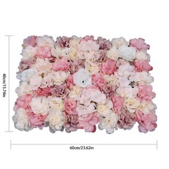 12Pcs Artificial Silk Fabric Flower Wall Panel Banquet Wedding Party Decor