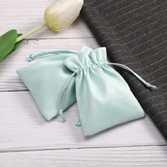 5pcs Flannel Jewelry Packing Pouch 5×7-9x12cm Drawstring Small Favors Gift Bags