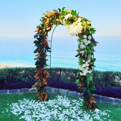 7.9′ Metal Garden Arch Wedding Arbor Outdoor Indoor Chrismas Decor Plant Support