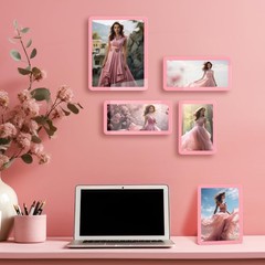 Bluesun 5×7 picture frame pink, picture frames glass, hanging picture frame, …