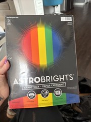 Astrobrights Primary One 65 lb. Cardstock 8.5×11 inches, Assortment