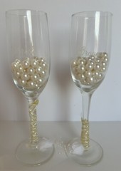 Bride & GroomChampagne Toasting Flutes for Wedding Wine Champagne Glasses