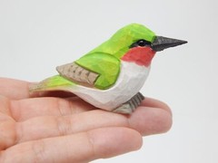 Hummingbird Cake Topper Bride Groom Love Bird Wedding Engagement Wood Statue