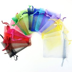100Pcs 4*5inch Portable Organza Mix Colors Wedding Jewelry Candy Packing Bag