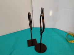 2 Black Metal Photo Sign Holder Table Top