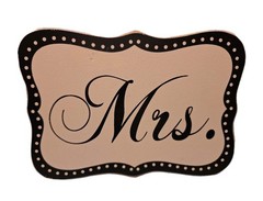 Wedding Ceremony Mr. And Mrs. Signs Table Seating Decor 9″ X 6.5″r
