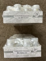 2, 24 ct. Packages (48) Of 0.6 fl oz Embellished Wedding Bubbles NEW / SEALED