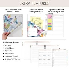 Essential PRO 2026 Daily, Weekly & Monthly 7″ x 9″ Watercolor Butterflies