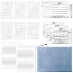 12 Pack Envelope Addressing Stencil Lettering Stencils Writing Tools, Straigh…