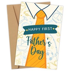 Happy First Father’s Day Card For Husband From Wife – New Dad Fathers Day Car…