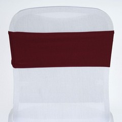 10 Burgundy Spandex STRETCHABLE CHAIR SASHES Wedding Party Decorations SALE