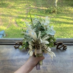 Beautiful Bridal Wedding Bouquet Lovely Budget Friendly Faux Florals White Green