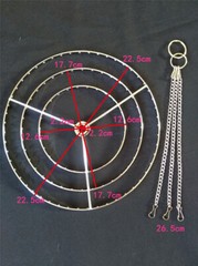 5Pcs 3-Tiered 22.5cm Round Hanger Centerpiece Chandelier Wedding Christmas Party