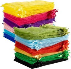 120 bolsas de organza multicolor de 4×6 pulgadas, pequeñas bolsitas para joyería