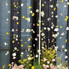 20pcs Simulated Flower Wedding Curtain String Scene Decor Props Accessories DIY