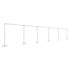 Wedding Silver/Purple Decoration Stand Rectangle Party Backdrop W/ Pedestal
