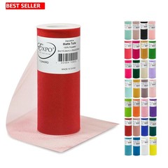 Luxurious Matte Red Tulle Fabric – 6×25 Yards for Costumes and Decorations