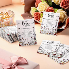 50 Packs Wedding Favors for Guests Let Love Grow Seed Packet Kraft Bags Wildflow
