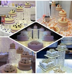 Rose Gold Crystal Cake Stand Cake Holder Cupcake Stand Dessert Tower Wedding…