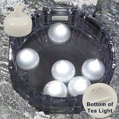 24 Flameless Floating LED tealight Candle Battery operated WHITE tea lights NEW