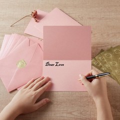 50 Pack Shiny Envelopes with Shiny Cards and Gold Stickers for Invitations an…