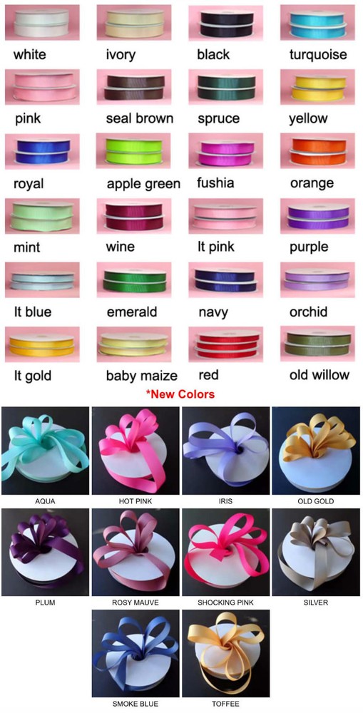 2-1/4″ inch Solid Color Grosgrain Ribbon -50yards/Roll, 34 colors