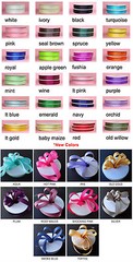 Solid Color Grosgrain Ribbon -50yards/Roll, Premium Quality, 6 sizes, 34 colors