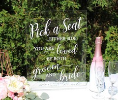 Clear Acrylic Wedding Seating Sign