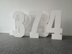 Polystyrene Number 50cm Birthday Anniversary Party Digit Letter Table Decoration 3D