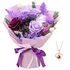 Casaido Preserved Flowers for Delivery, Mothers Day Purple Flower