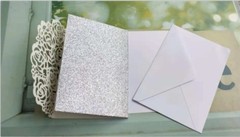 25/50PCS Personalized Laser Cut Printing Wedding Invitation Cards with Envelopes
