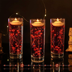 50 Pieces Artificial Pearl String for Candles 6 Inch Pearl String Vase Fillers C