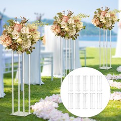 NEW 10pcs Tall Flower Vases Acrylic Flower Stand Wedding Centerpieces Decor US