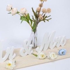 Adeeing Mr & Mrs Signs Wedding Pros Sweetheart Wooden Freestanding Letters Decor
