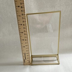 7pc Gold Acrylic Sign Holders 4×6 Double Sided Wedding Table Number Menu Frame