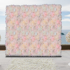 6-Pack Champagne Silk Flower Wall Panels 40 × 60 cm Floral Backdrop