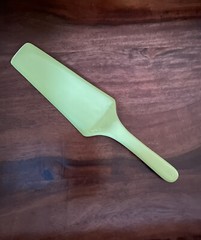 Vintage Casati Cake Pie Knife Wedding Cake Server Green w/Gold Porcelain GERMANY