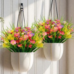 Artificial Flowers UV Resistant Fake Flower Plants Garden Wedding Hanging Decor